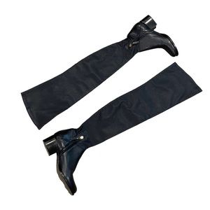 Vanessa Bruno Black Leather Over the Knee Boots